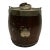 Antique English Oak & Silver Plate Biscuit Barrel For Sale