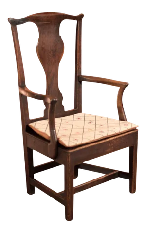 18th Century Georgian Oak Open Armchair