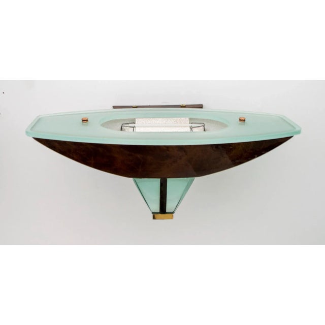 Glass and Brass Sconces, 1980s, Set of 2 For Sale - Image 10 of 12