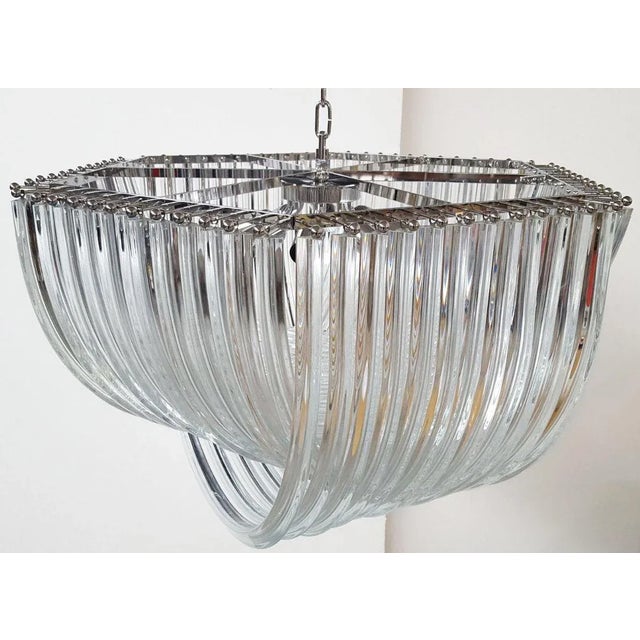 Contemporary Exagonal Bundled Triedro Murano Glass Chandelier For Sale - Image 3 of 6