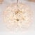 1980s Handblown Murano Textured Glass Floral Chandelier with Polished Brass Frame For Sale - Image 5 of 9