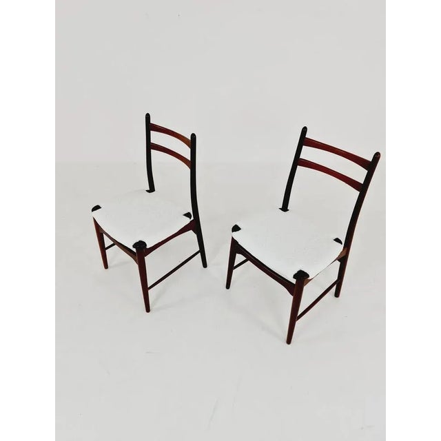 Set of German Teak & Teddy Fabric Dining Chairs by Georg Leowald for Wilkhan 1960s For Sale - Image 3 of 12