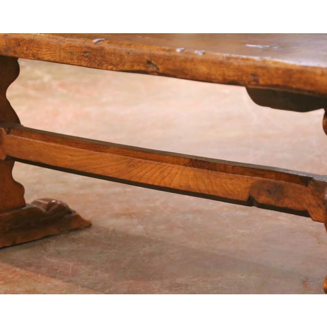 Late 19th Century 19th Century French Louis XIII Chestnut and Oak Refectory Monastery Dining Table For Sale - Image 5 of 8