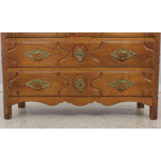 Don Rousseau Bench Made French Walnut Commode Chest | Chairish