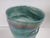 Glass Mid 20th Century Iridescent Aqua Art Glass Vase With Asymmetrical Sculptural Form For Sale - Image 7 of 8