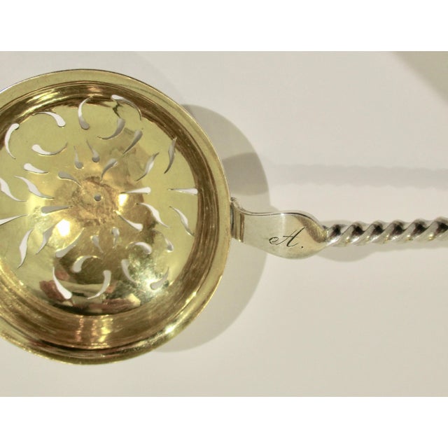 830 Silver Standard Pierced Spoon Serving Piece For Sale - Image 4 of 9