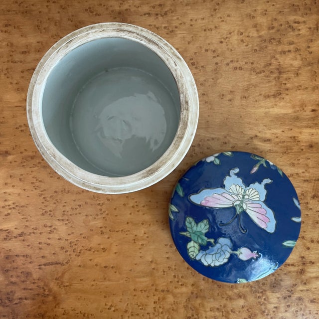 Vintage Asian Ceramic Canister For Sale - Image 4 of 6