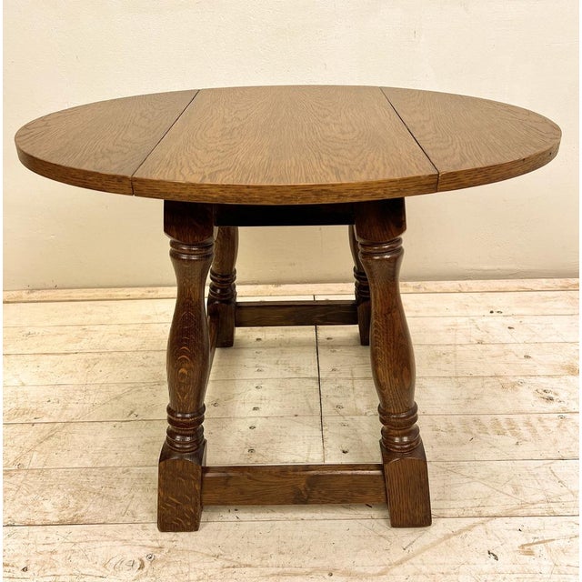 Brutalist Style Drop-Leaf Coffee or Side Table in Oak, 1950s For Sale - Image 16 of 16