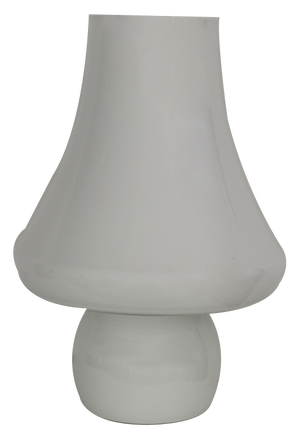 Large Mushroom Table Lamp in White Murano Glass from De Majo, 1960s