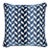 Schumacher Chevron Strie Velvet 18" Pillow in Lapis For Sale
