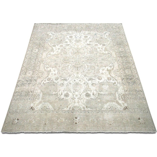 1940s 1940s Persian Tabriz Rug For Sale - Image 5 of 6