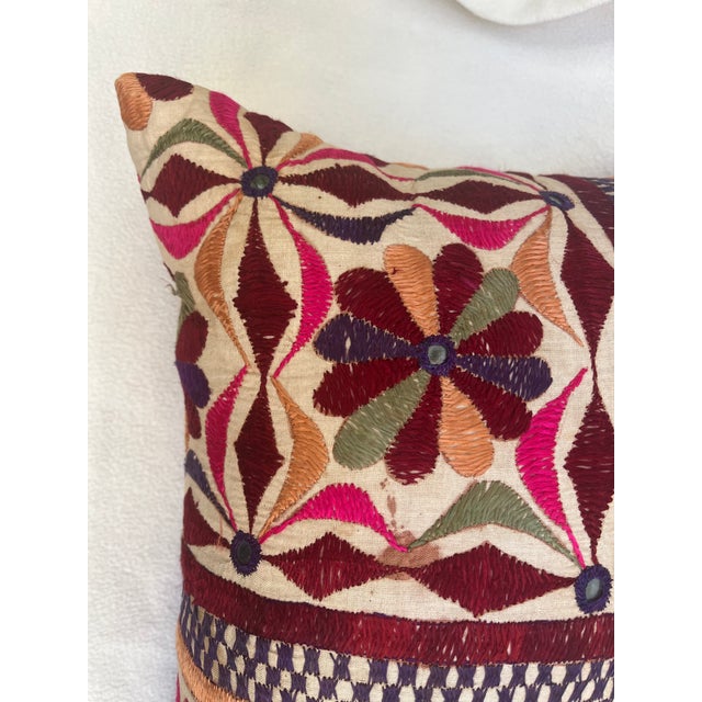 1920s Pillow With Uzbek Textile For Sale - Image 5 of 7