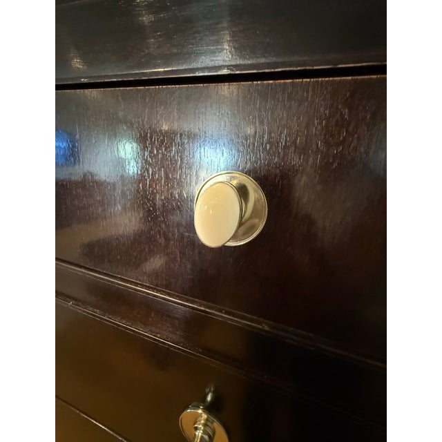 Transitional Barbara Barry Tuxedo Tall Chest For Sale - Image 3 of 11