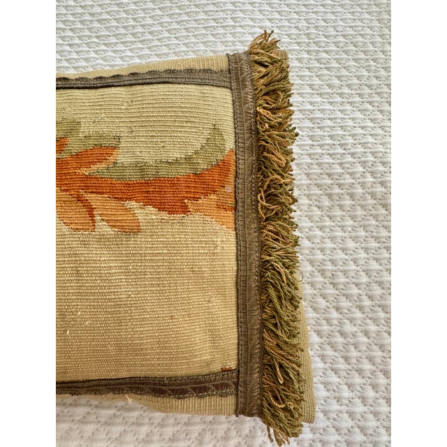 Metal 19th Century Aubusson Pillow With Passementerie Trim For Sale - Image 7 of 12