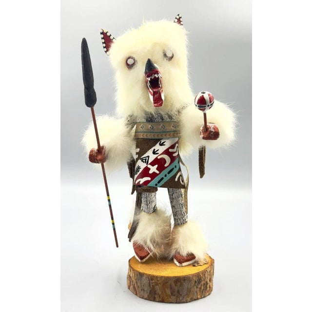 Dynamic Hand-Carved Navajo "White Wolf" Kachina Doll – Gilbert Ortega Gallery Infuse your space with the spirit of the...