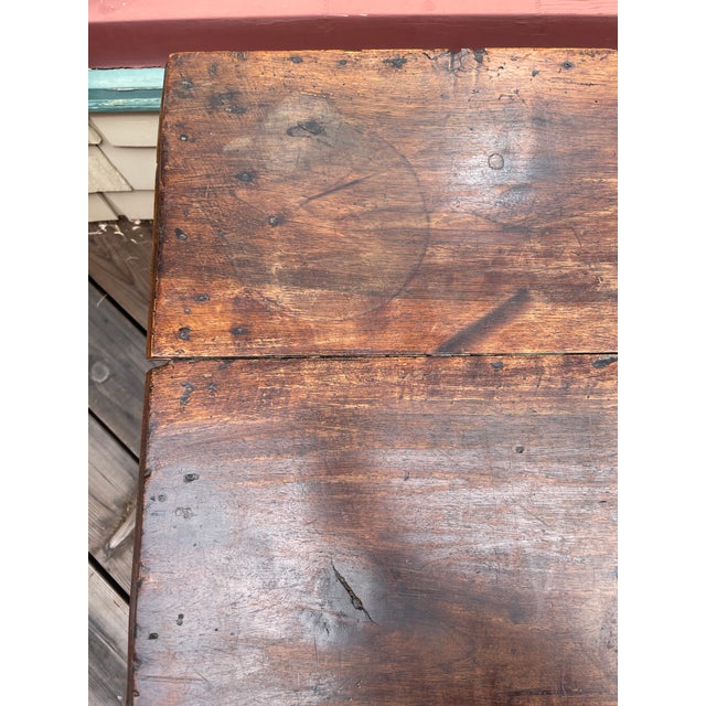 19th C French Provincial Louis XV Style Solid Walnut Writing Desk, Hall or Side Table - For Sale - Image 17 of 18