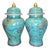 Pair of Chinese Enameled Porcelain Dragon & Phoenix General Jars With Lids - 15" Tall For Sale