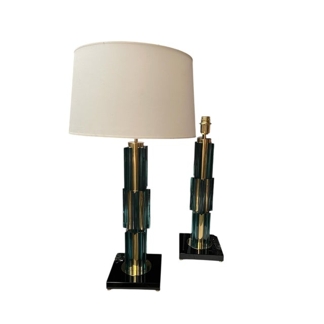 Murano Lamps by Gino Cenedese, 1980, Set of 2 For Sale - Image 9 of 9