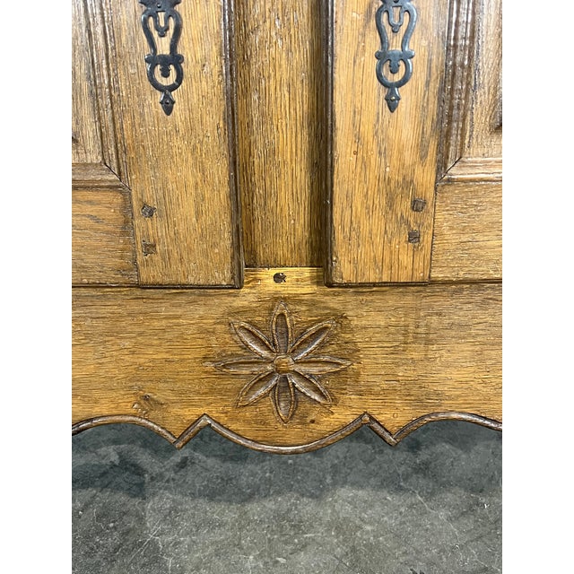 French Provincial Antique French Buffet Deux Corps Cupboard For Sale - Image 3 of 6