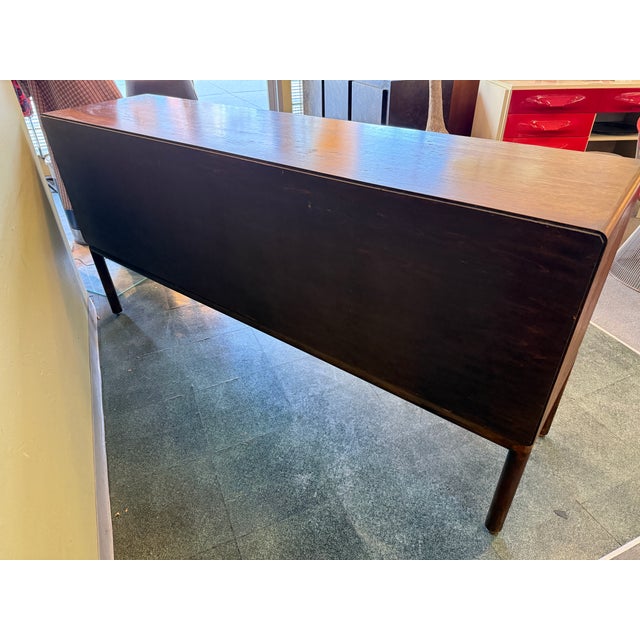 1960s Combed Walnut 3 Door 3 Drawer Credenza For Sale - Image 13 of 13