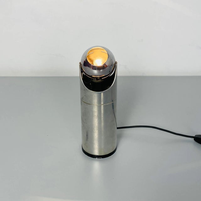 Mid-Century Modern Italian Steel Table Lamp by Angelo Lelii for Arredoluce, 1970s For Sale - Image 6 of 10