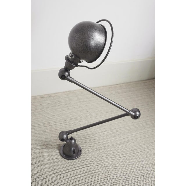 Two Arm Wall Lamp Industrial Adjustable Sconce Hammered Metallic Grey Silver Finish by Jielde, 2010s For Sale - Image 12 of 18