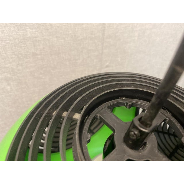 Vintage Ufo Ceiling Lamp in Green Plastic and with Black Grids from Massive Lighting, 1970s For Sale - Image 16 of 18