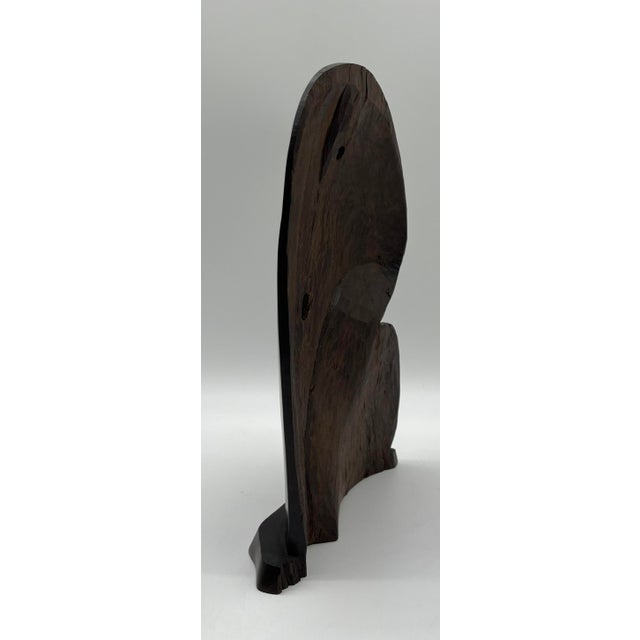 African Maasai Sculpture in Makassar Ebony, 1970s For Sale - Image 11 of 14