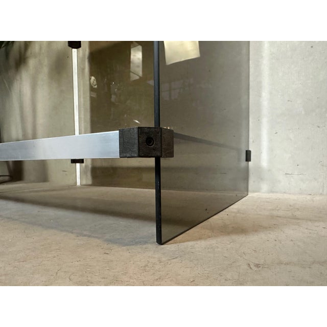 Metal Vintage Hifi Unit in Smoked Glass, 1970s For Sale - Image 7 of 10