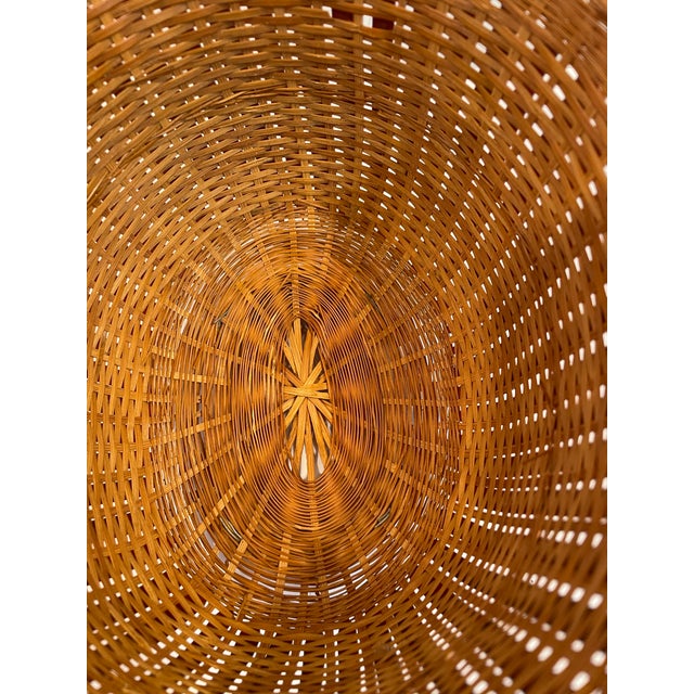 Wood Vintage Oval Woven Basket For Sale - Image 7 of 7