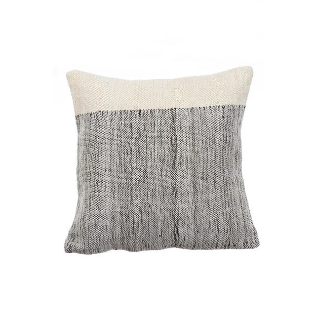 Decorative Gray Kilim Pillow Cover For Sale - Image 4 of 4