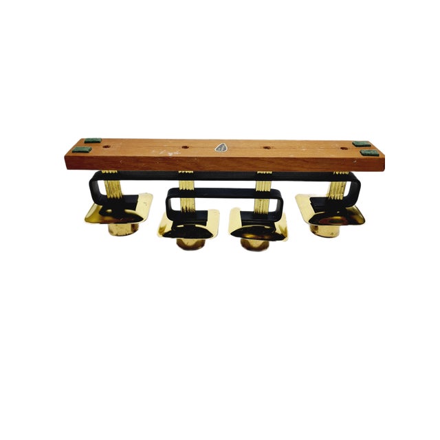 Brown Art Deco 4-Armed Candleholder, Germany, 1950s For Sale - Image 8 of 12