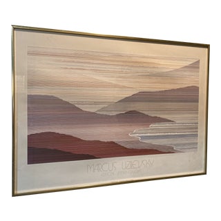 1983 Marcus Uzilevsky Landscape Gallery Edition Print, Framed For Sale