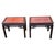 Chinese Padauk and Burl Panel Side Tables, Pair, Labeled j.l. George & Co., Hong Kong For Sale - Image 14 of 14