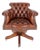 Chesterfield Desk Chair with Deep Button Leather Swivel Seat, 1920s For Sale