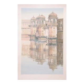 Pavillions of Pushkar India, Graham Bannister Lithograph, Signed and Numbered in Pencil For Sale