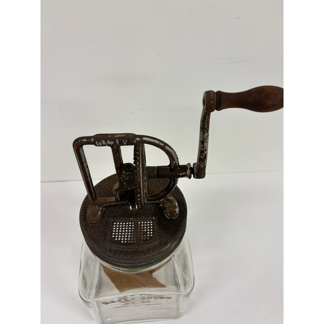 Antique Dazey No. 40 Glass Butter Churn, 1922 Patent, Cast Iron & Wood For Sale - Image 9 of 16