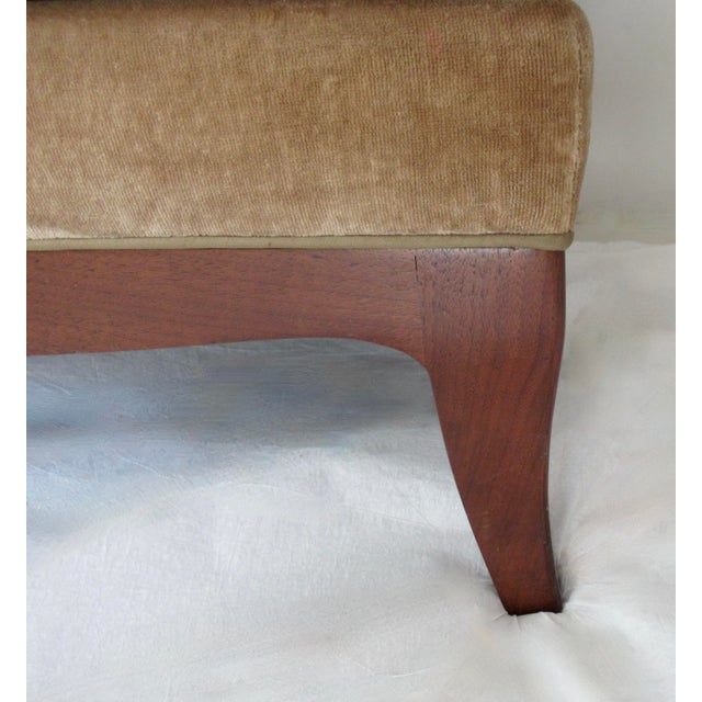 C. .2000 Donghia "Geneva," Coll. Walnut Framed Sofa in "Bravo" Donghia Textile a Cotton-Velvet For Sale - Image 13 of 18