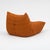 Orange Ligne Roset Togo Fireside Chair and Ottoman in Electric Orange Waffle Fabric For Sale - Image 8 of 16
