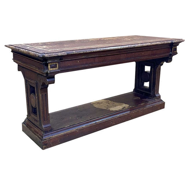 Console Table in Painted Wood For Sale