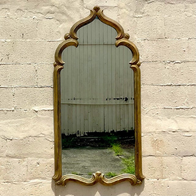 Late 20th Century Late 20th Century Vintage Temple Gilt Mirror For Sale - Image 5 of 12