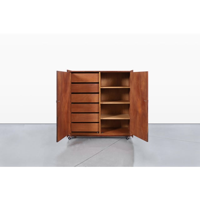 Mid-Century Brazilian Rosewood Armoire Dresser by Intercontinental Design For Sale - Image 11 of 13