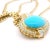 Metal 1970s Italian 18k Gold Necklace With Turquoise & Diamonds, Valenza Atelier For Sale - Image 7 of 18