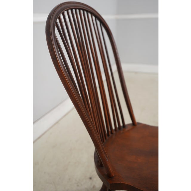 Wood Set of 6 Bow Back English Windsor Chairs For Sale - Image 7 of 18