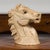 American 1940s American Carved Wooden Horse Head Fragment with Weathered Patina For Sale - Image 3 of 10