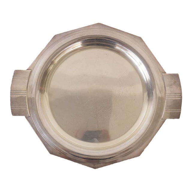1960s French Art Deco Silver Tray For Sale