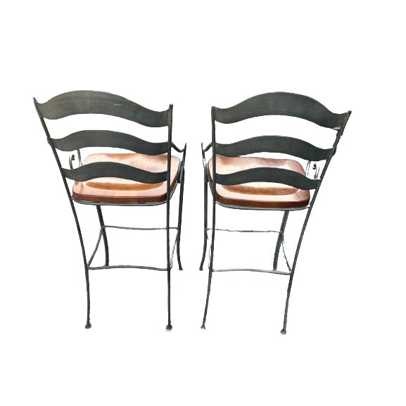 Ethan Allen's Very own fabulous Collectors Classics Bar Stools- This pair of stools stand 45 1/2" tall with a width of 20...