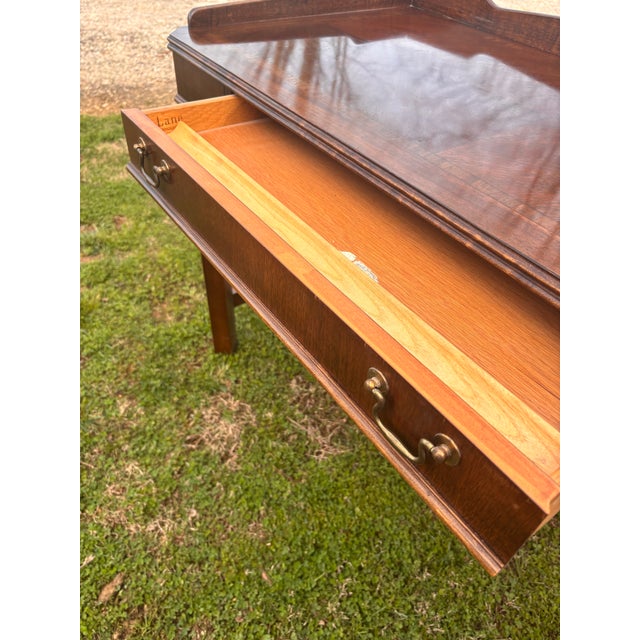 Brown Vintage Lane Altavista Chinese Chippendale Mahogany Writing Desk Table For Sale - Image 8 of 12