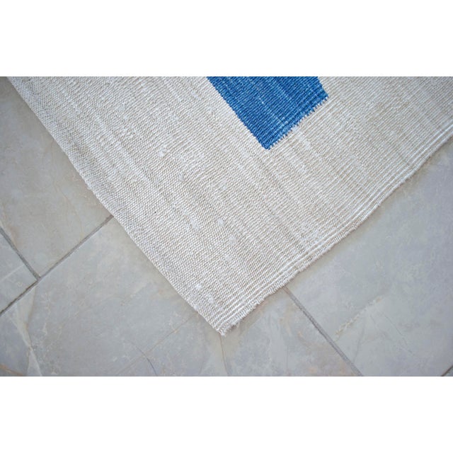 Henri Matisse - Blue Nude 3 - Inspired Silk Hand Woven Flat Weave Area - Wall Rug 4′8″ × 6′10″ For Sale - Image 13 of 16