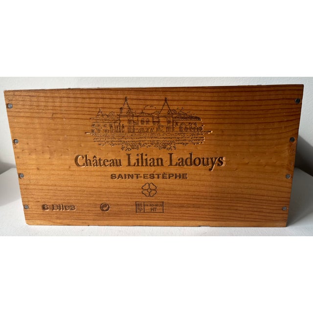 Wine Crate-Chateau Lilian Ladouys-St. Estephe, France-2010 For Sale - Image 4 of 9